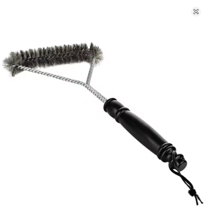KEELION Barbecue Brush 3-Sided Barbecue Line Brush With Hanging Ring Suitable For Barbeque Cleaning On Weber Charcoal Grill Porcelain